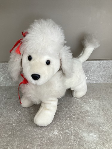White poodle soft - white, toy