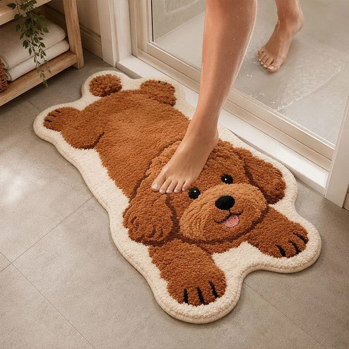 New puppy print dog shaped - puppy, rug