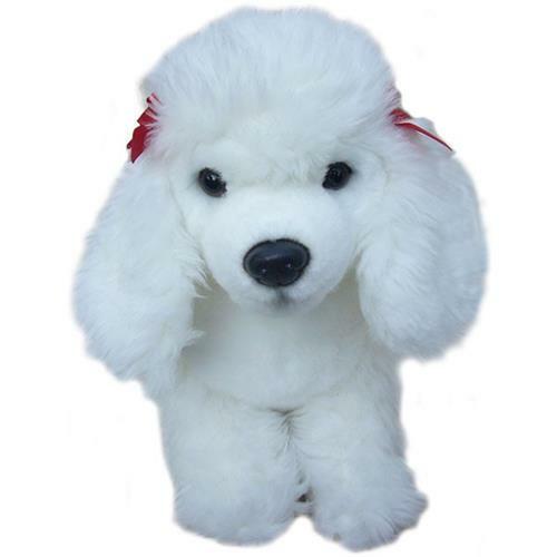 White poodle soft - toy, dog